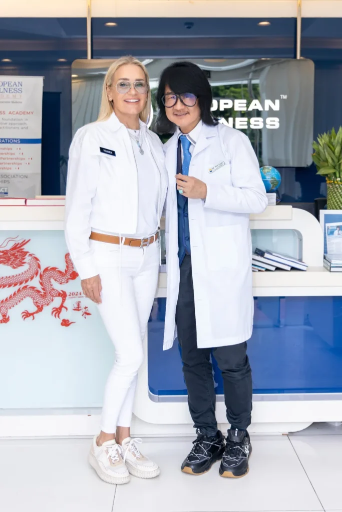 prof mike chan with yolanda hadid